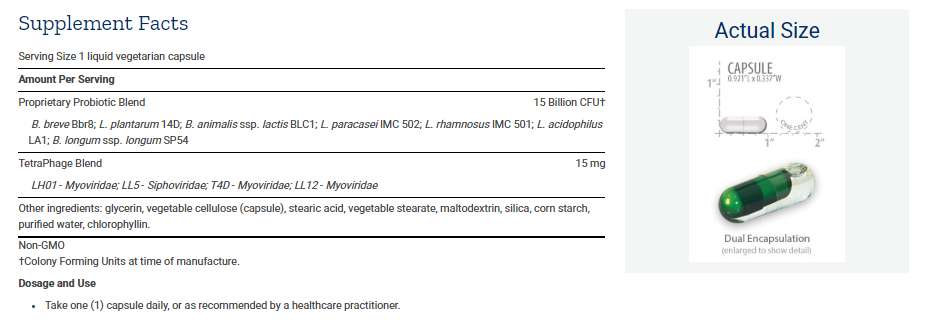 Tabela Nutricional FLORASSIST® GI with Phage Technology