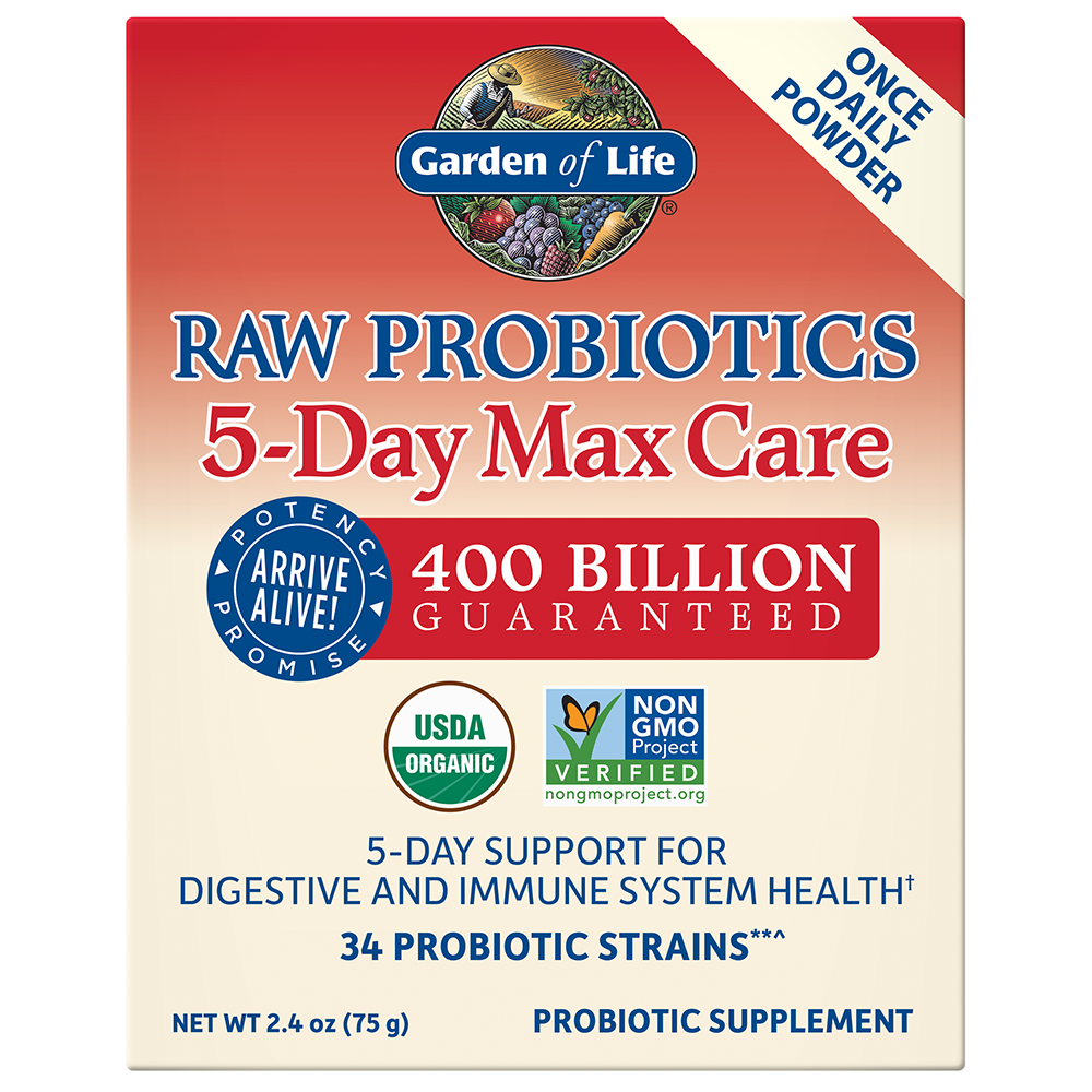 Raw Probiotics 5-Day Max Care Powder Powder Banana