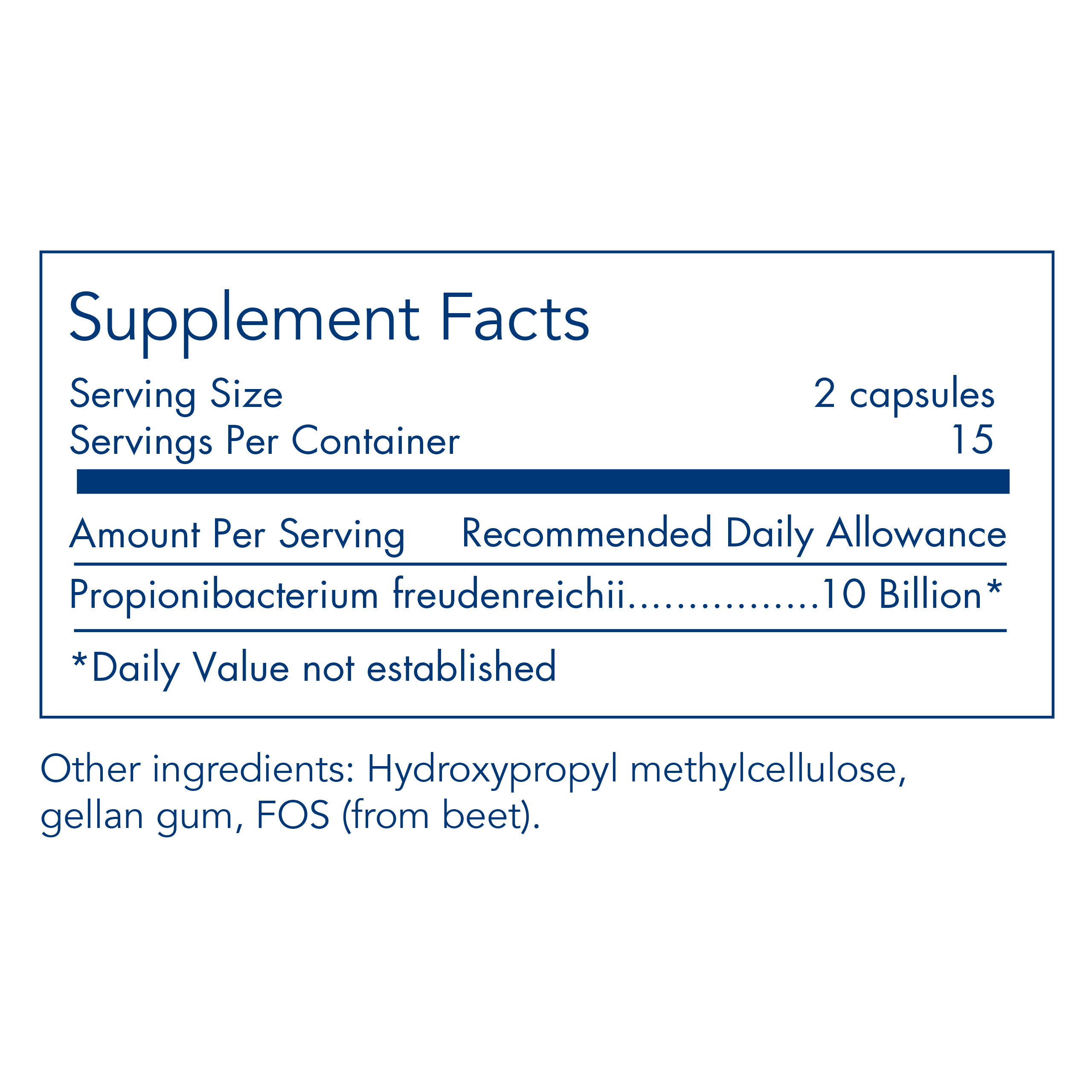Tabela Nutricional Sécuril® 30 Capsules
