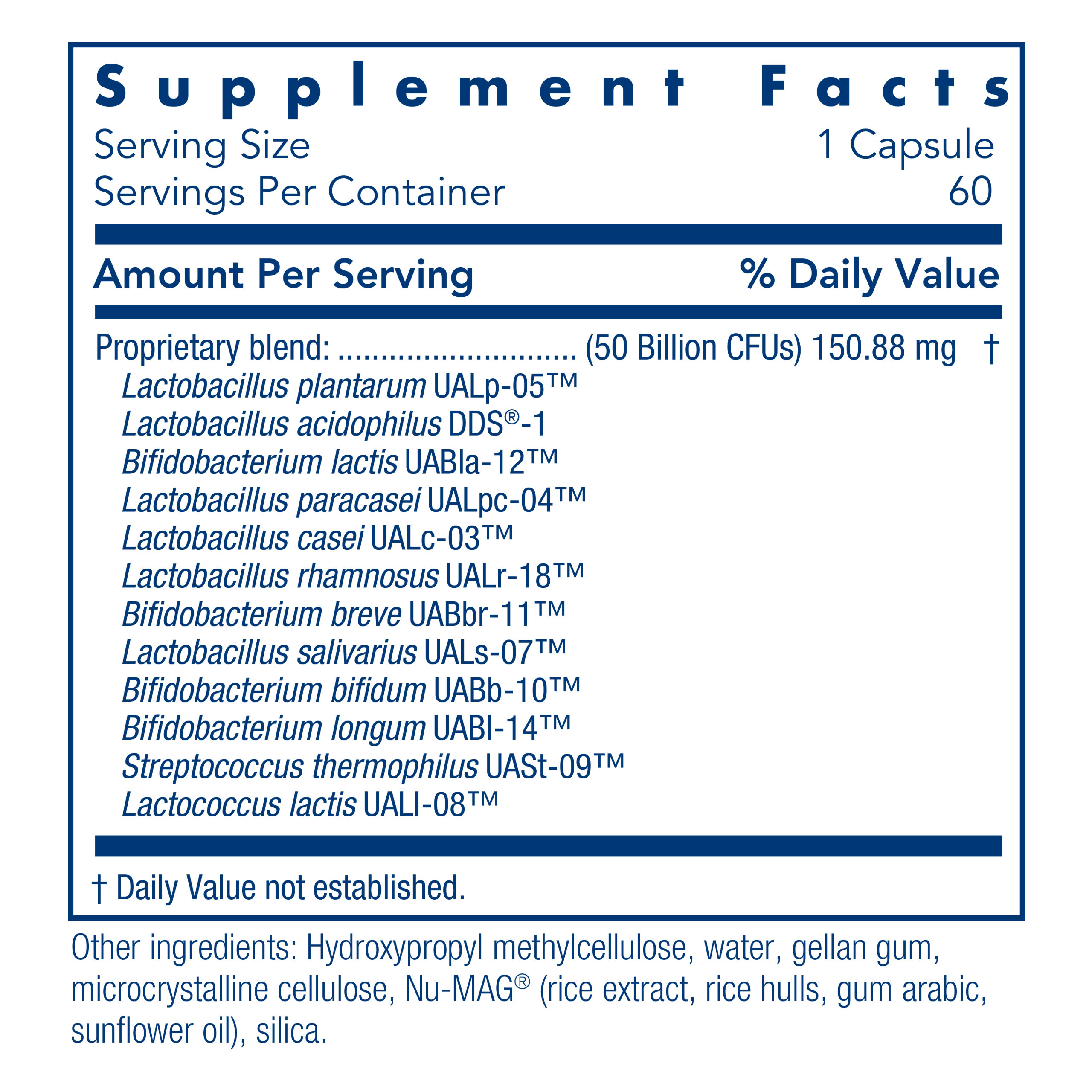 Tabela Nutricional Essential-Biotic® COMPLETE