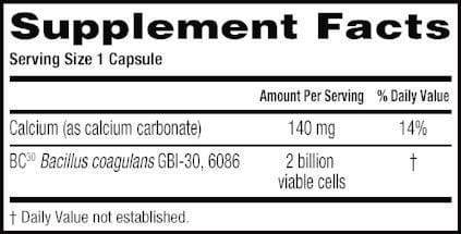 Tabela Nutricional Digestive Advantage Daily Probiotic Capsules