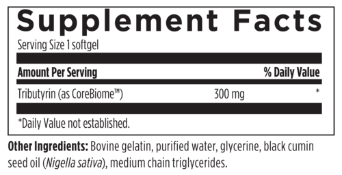 Tabela Nutricional TRI-BUTYRIN SUPREME™