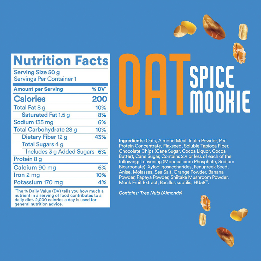 Tabela Nutricional GoodBiome Foods™ - OAT Spice Mookie