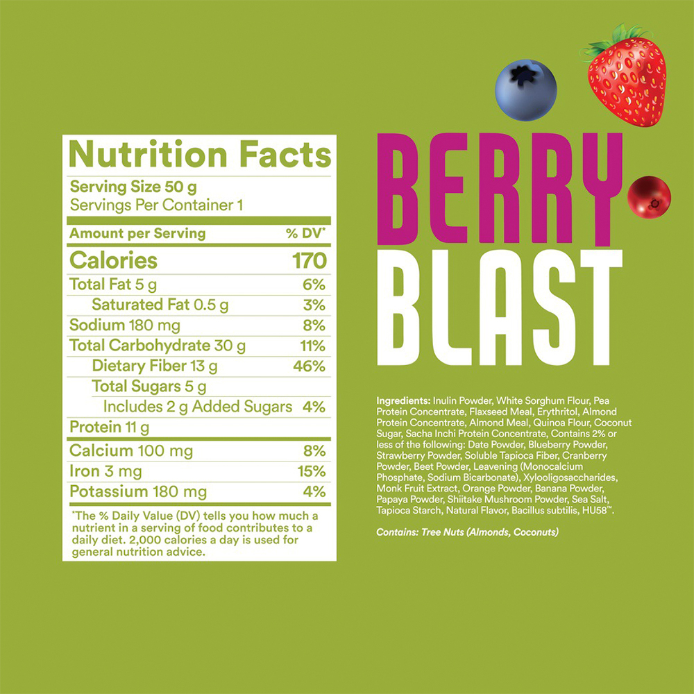 Tabela Nutricional GoodBiome Foods™ - Berry Blast