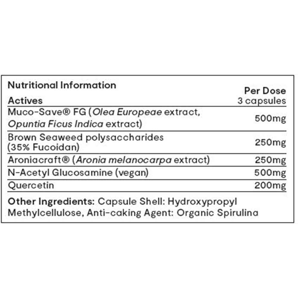 Tabela Nutricional Bio.Revive Mucin + 90 Cápsulas