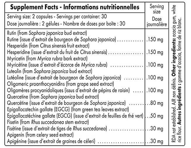 Tabela Nutricional FlavoLife 60 cápsulas
